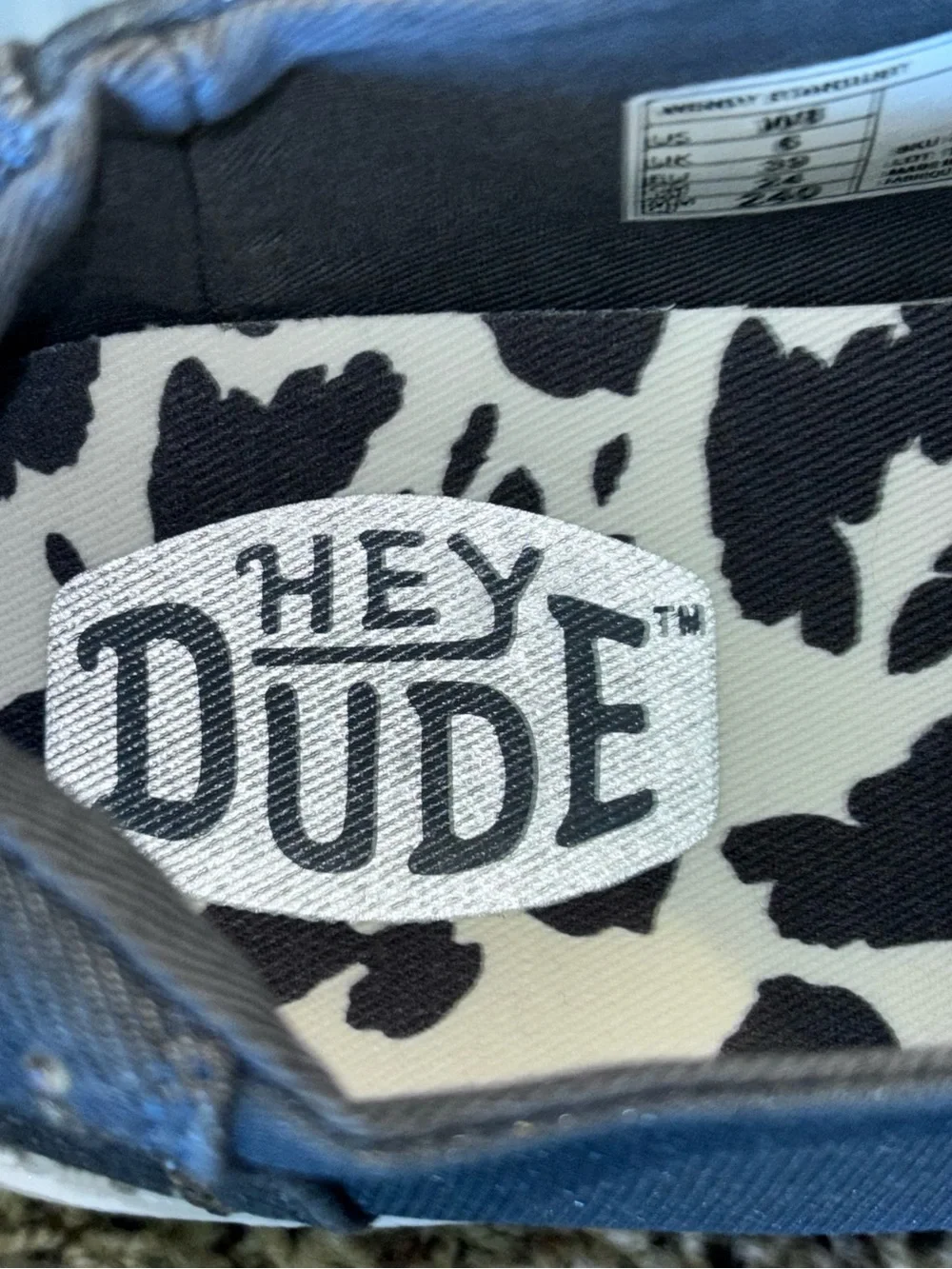 Hey Dude classic charcoal